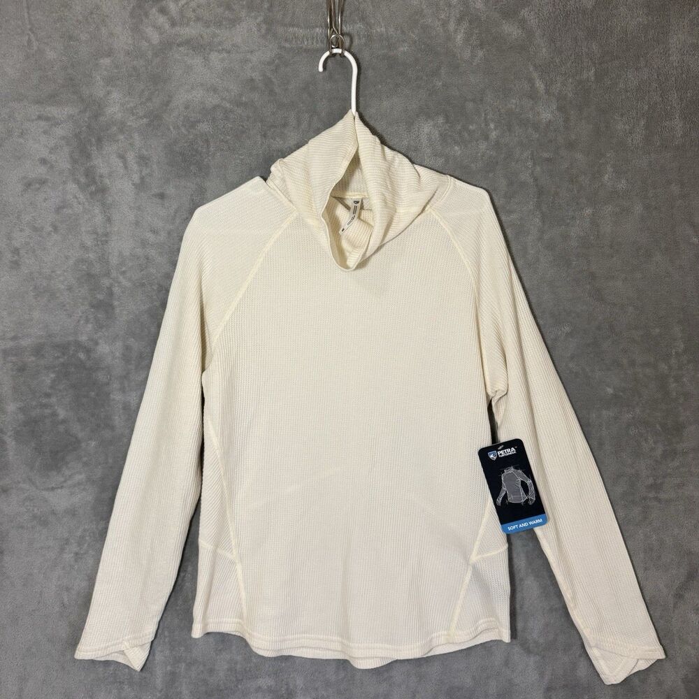 NWT KUHL Petra Turtleneck Sea Salt M Outdoorsy Gorpcore Thermal Cream Pullover